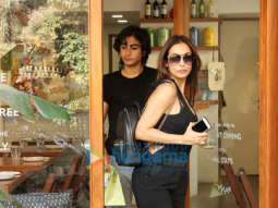 Malaika Arora snapped with her son Arhaan Khan at Sequel