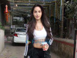 Nora Fatehi spotted at Satyam Hall in Juhu
