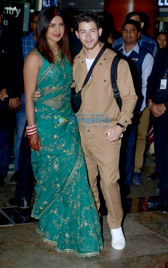 Priyanka Chopra, Nick Jonas and others snapped at the airport in Delhi