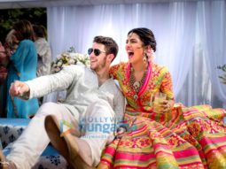 Priyanka Chopra and Nick Jonas along with their family during Mehendi ceremony