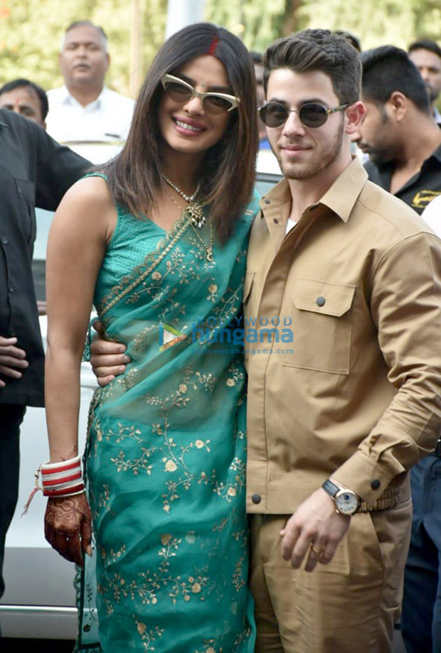 FIRST PHOTOS: Priyanka Chopra is a stunning new bride while posing with husband Nick Jonas at the Jodhpur airport