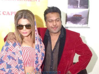 Rakhi Sawant and Deepak Kalal snapped during their wedding press meet