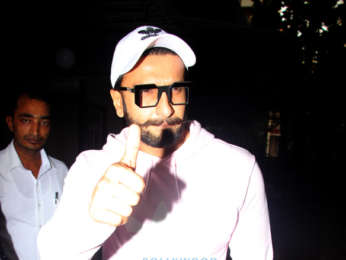 Ranveer Singh snapped at a dubbing studio