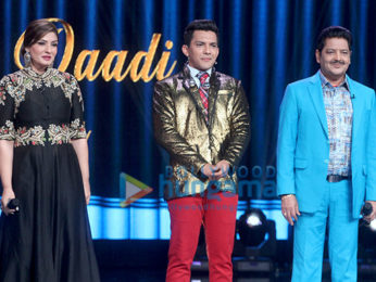 Raveena Tandon snapped on the sets of Saregama Lill Champs