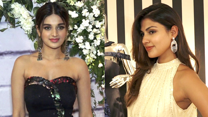Rhea Chakraborty and Nidhhi Agerwal at the launch of Rebecca Dewan’s Nightingale Collection