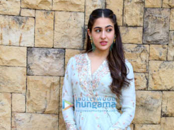 Sara Ali Khan snapped during media interactions for Kedarnath at JW Marriott in Juhu
