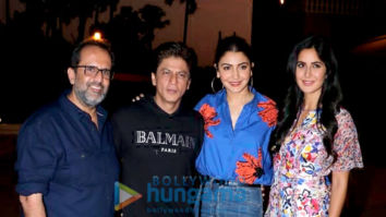 Shah Rukh Khan, Anushka Sharma, Katrina Kaif and Aanand L Rai snapped during Zero promotions at Taj Lands End, Bandra