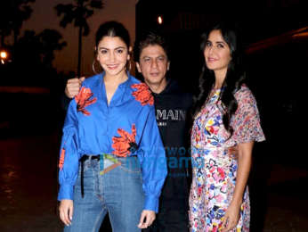 Shah Rukh Khan, Anushka Sharma, Katrina Kaif and Aanand L Rai snapped during Zero promotions at Taj Lands End, Bandra