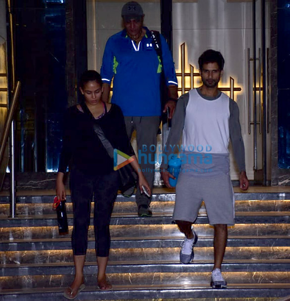 shahid kapoor and mira rajput snapped at the gym 1