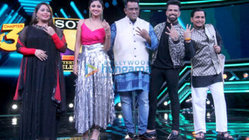 Shilpa Shetty, Anurag Basu and Geeta Kapoor snapped at the launch of Super Dancer 3