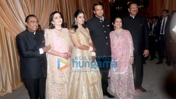 The Ambani family arrives at Isha Ambani – Anand Piramal wedding reception at Reliance Jio Garden