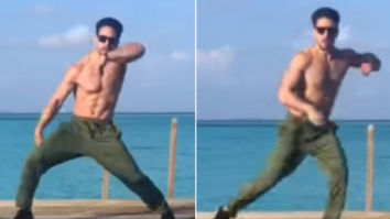 WATCH: Tiger Shroff flaunts his ab-tastic body while ‘taking it easy’ on Shahid Kapoor – Kiara Advani’s ‘Urvasi Urvasi’