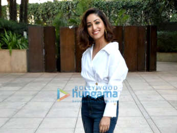 Yami Gautam and Vicky Kaushal snapped during Uri promotions