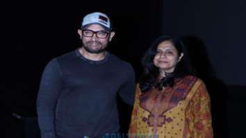 Aamir Khan snapped at the media screening of the short film ‘Rubaru Roshni’