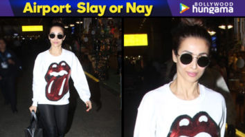 Airport Slay or Nay: Malaika Arora in an INR 19,500/- Madeworn sweatshirt and carrying a Fendi tote bag