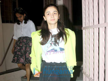 Alia Bhatt snapped outside a recording studio