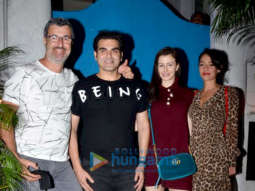Arbaaz Khan and Giorgia Andriani spotted at Olive in Bandra