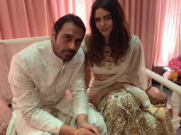 PHOTO ALERT: Arjun Rampal twins in white with rumoured girlfriend Gabriella Demetriades at a wedding