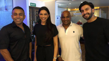 Deepika Padukone and Ranveer Singh bump into former Sri Lankan cricketer Sanath Jayasuriya