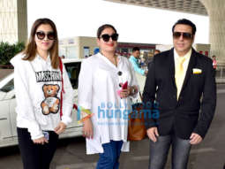 Govinda, Tina Ahuja and Sunita Ahuja snapped at the airport