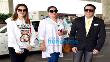 Govinda, Tina Ahuja and Sunita Ahuja snapped at the airport