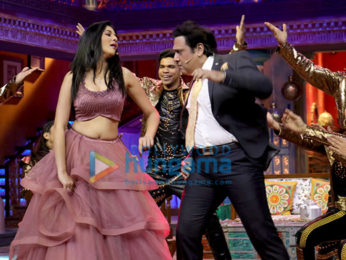 Govinda and Mishika Chourasia snapped promoting their film Rangeela Raja