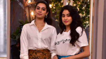 Janhvi Kapoor, Khushi Kapoor and Neha Dhupia snapped on sets of the Vogue BFFs Show
