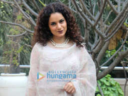 Kangana Ranaut snapped during interviews of Manikarnika – The Queen Of Jhansi at Novotel, Juhu