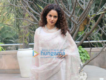 Kangana Ranaut snapped during interviews of Manikarnika - The Queen Of Jhansi at Novotel, Juhu