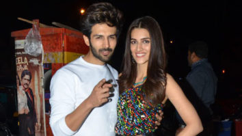 Kartik Aaryan and Kriti Sanon snapped at the wrap up party of ‘Luka Chuppi’