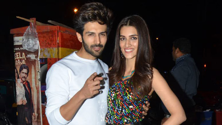 Kartik Aaryan and Kriti Sanon snapped at the wrap up party of ‘Luka Chuppi’