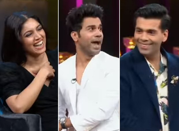 Koffee With Karan 6 Bhumi Pednekar gets competitive to win the hamper, Rajkummar Rao says he would like to be paired opposite Karan Johar if essaying gay character