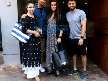 Neha Dhupia, Angad Bedi, Soha Ali Khan and Kunal Khemu spotted at Salt Water Cafe in Bandra
