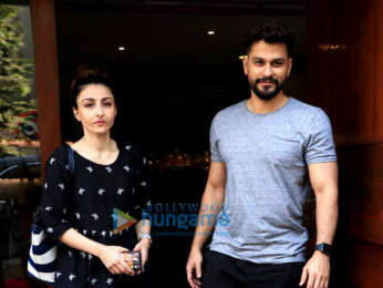Neha Dhupia, Angad Bedi, Soha Ali Khan and Kunal Khemu spotted at Salt Water Cafe in Bandra