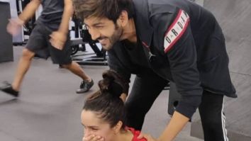 PHOTO ALERT! Kartik Aaryan turns gym trainer for Shraddha Kapoor