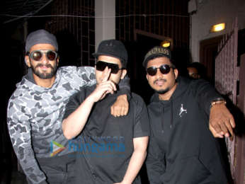 Ranveer Singh snapped at a recording studio working on his film Gully Boy