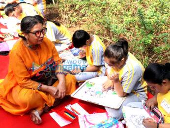 Shabana Azmi and Tanvi Azmi attend the Mijwan painting and drawing competition for children who are specially abled