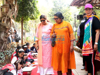 Shabana Azmi and Tanvi Azmi attend the Mijwan painting and drawing competition for children who are specially abled