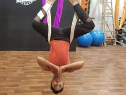 Shilpa Shetty Kundra tries Silk Yoga for the first time and she kills it like a pro