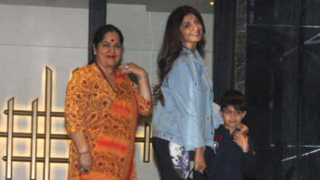 Shilpa Shetty snapped with family in Juhu