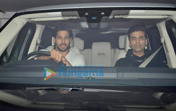 sidharth malhotra spotted in his new car at karan johars house 5