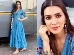 Slay or Nay: Kriti Sanon in Rs. 23,000/- dress from The Right Cut and INR 3,200/- Needledust juttis for Luka Chuppi promotions