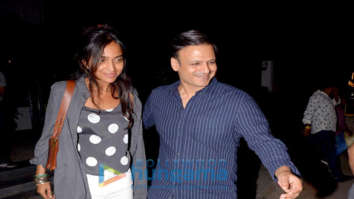 Vivek Oberoi snapped with his wife in Juhu