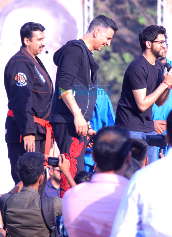 Akshay Kumar snapped attending a self defence event for school children in Thane Akshay Kumar snapped attending a self defence event for school children in Thane