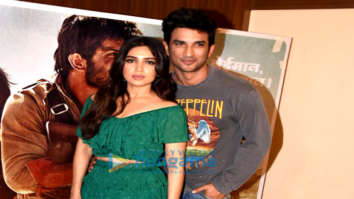 Bhumi Pednekar and Sushant Singh Rajput snapped during media interactions for their film Sonchiriya