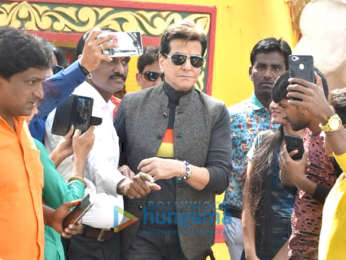 Ekta Kapoor and Jeetendra spotted at Shani Temple, Juhu