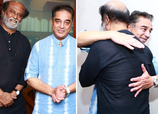 Rajinikanth and Kamal Haasan hug it out in this picture and it makes us wish if they would collaborate soon! Rajinikanth and Kamal Haasan hug it out in this picture and it makes us wish if they would collaborate soon!