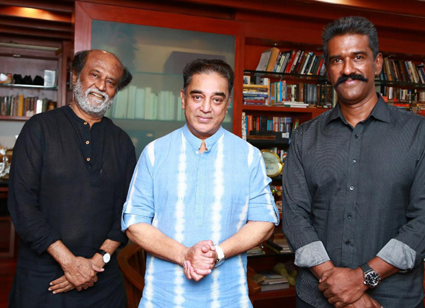 Rajinikanth and Kamal Haasan hug it out in this picture and it makes us wish if they would collaborate soon! Rajinikanth and Kamal Haasan hug it out in this picture and it makes us wish if they would collaborate soon!
