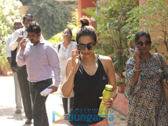 Malaika Arora spotted outside the gym in Bandra