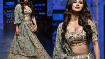 LFW Summer/Resort 2019:  Mouni Roy makes her big fashion debut wearing a printed lehenga for  Payal Singhal x Caprese